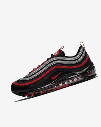 Nike Air Max 97 Negros Metal Plateados Rojos | MX 2409